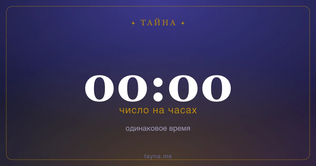 00:00 на часах — значение