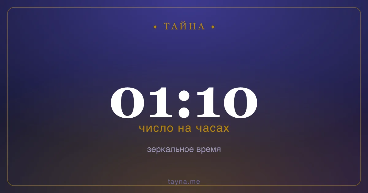 01:10 на часах — значение