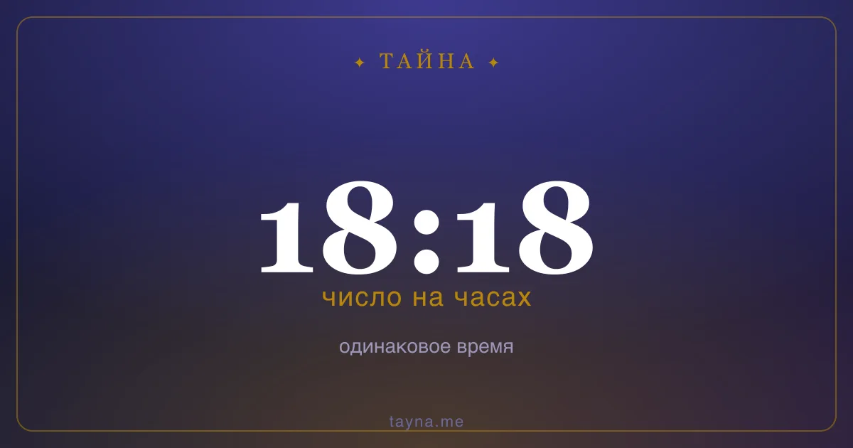 18:18 на часах — значение
